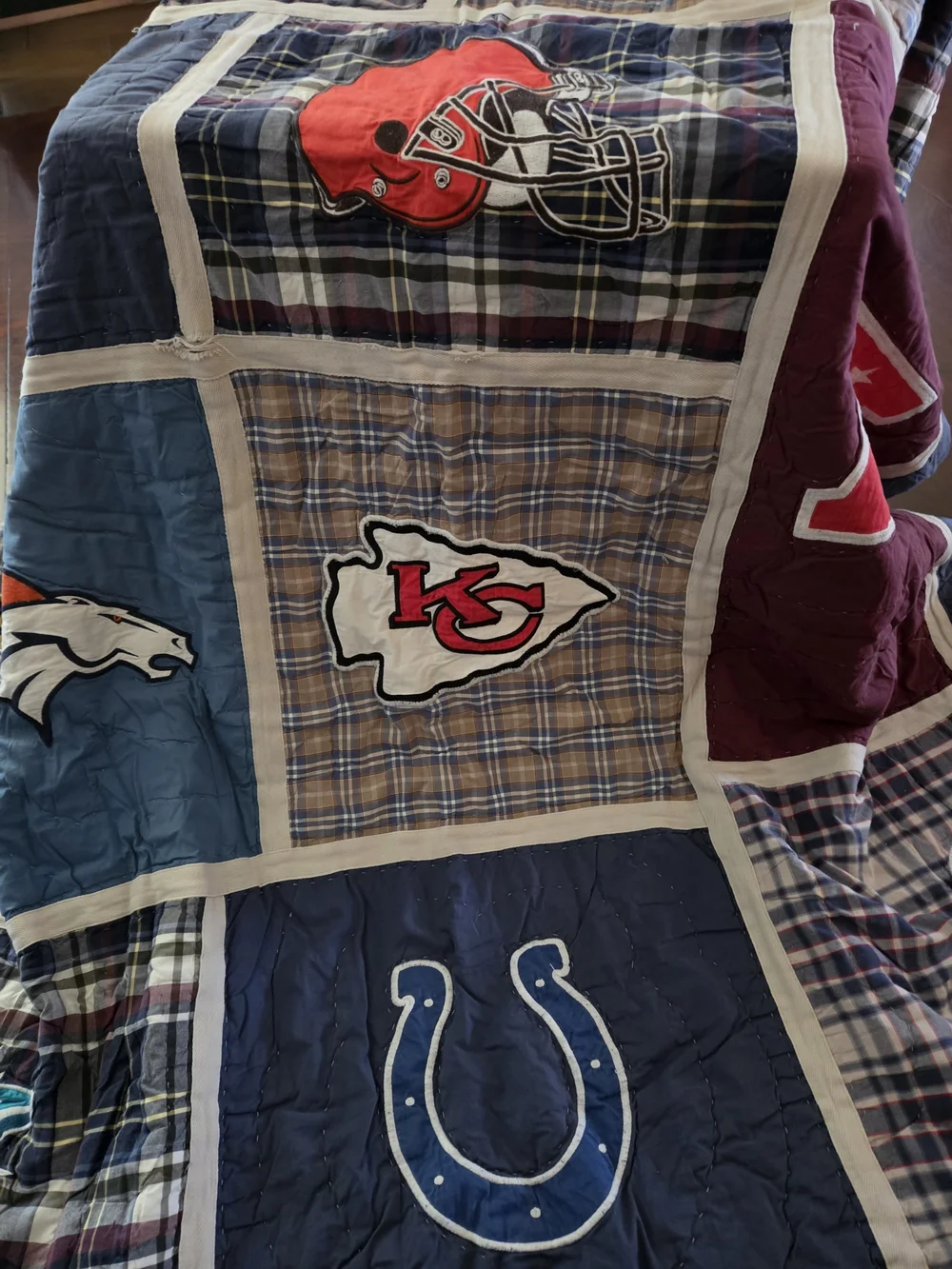 Pottery Barn Teen AFC-NFL Patchwork Quilt, Twin Size